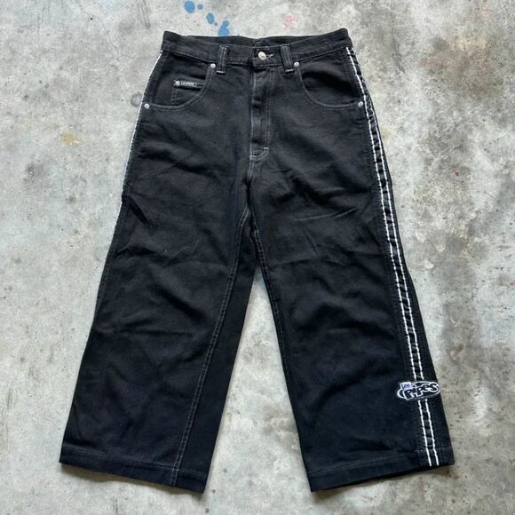 Vintage Lee Pipes Wide Leg Baggy Jeans Size 31x24 JNCO SKATER - Picture 1 of 6